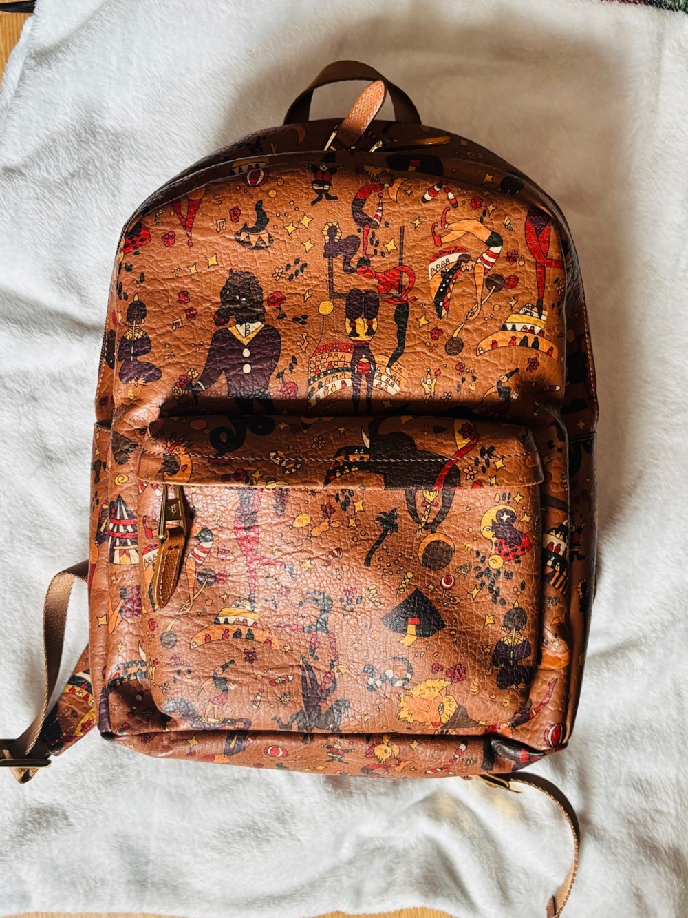Piero Guidi magic circus leather backpack made in Italy.  Excellent condition